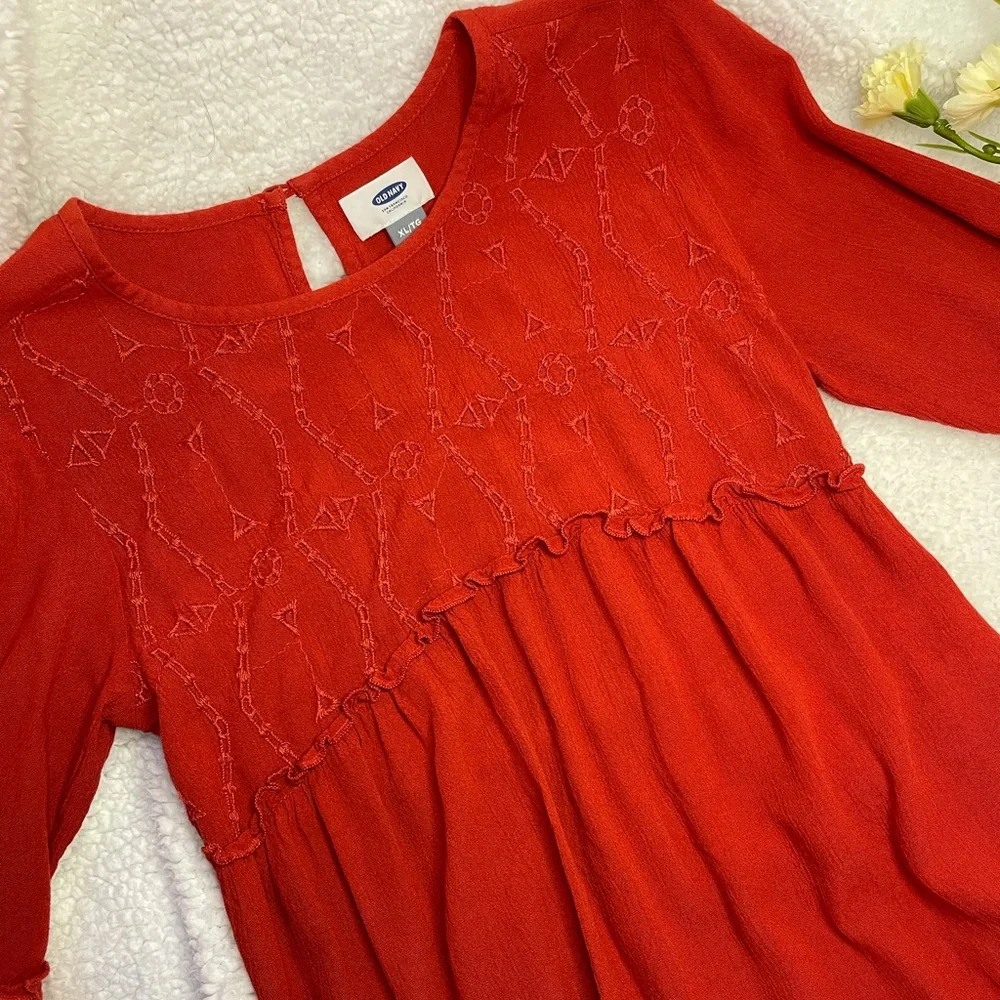 🔥 SALE Girl’s Orange Bohemian Dress | XL 14